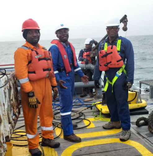 Bluelake crew on deck